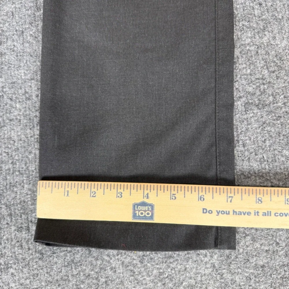 Kenneth Cole Reaction Mens Slim Fit Dress Pants Charcoal Gray 34x33 Stretch